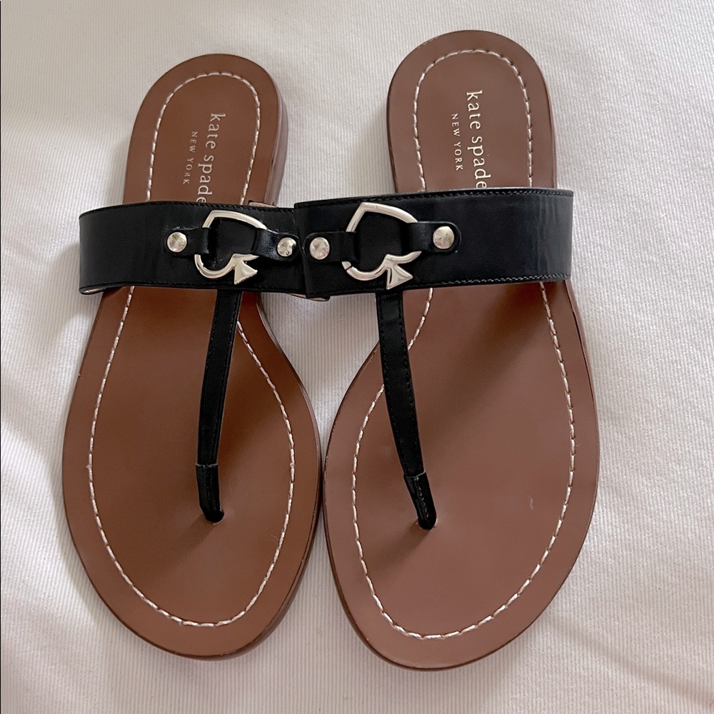 Kate Spade Black and Brown Sandals